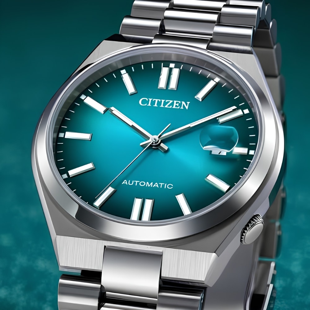 Reloj Citizen Tsuyosa NJ0151-53X Acero Plateado Automático Turquesa sombreado Hombre4