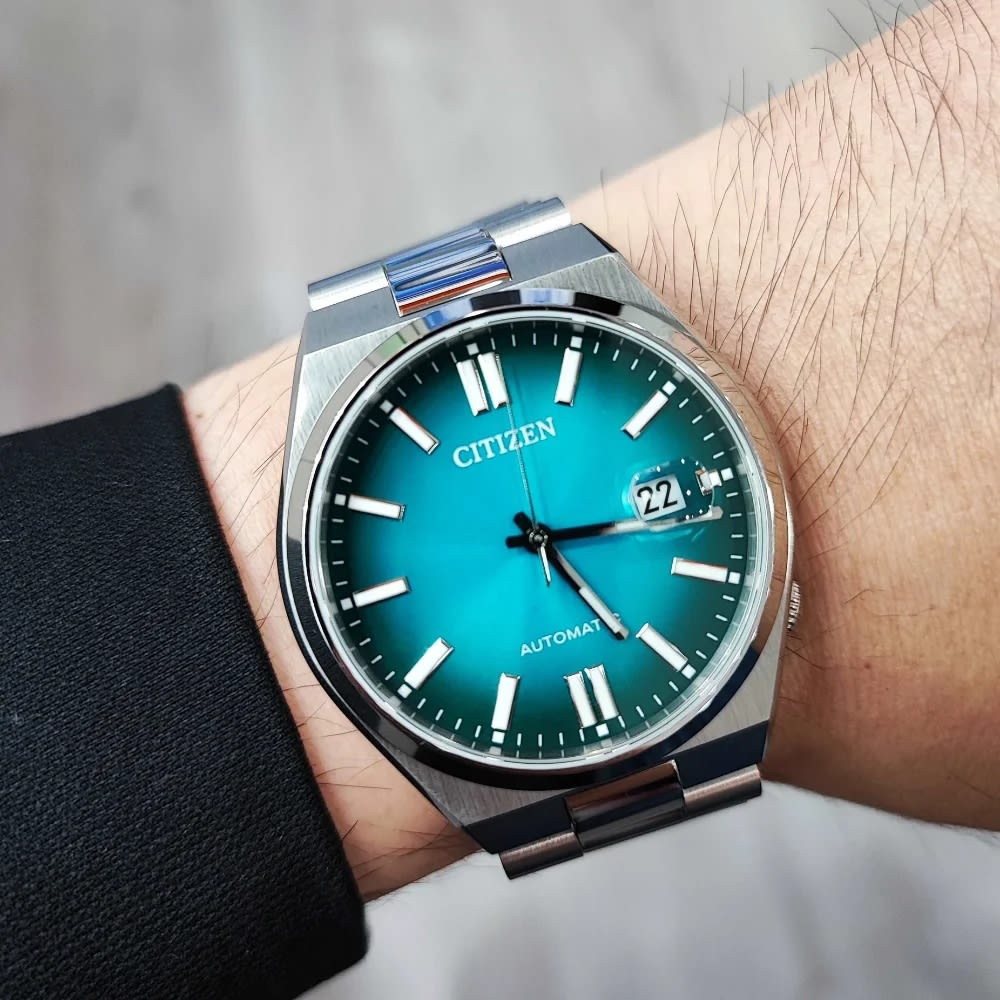 Reloj Citizen Tsuyosa NJ0151-53X Acero Plateado Automático Turquesa sombreado Hombre3