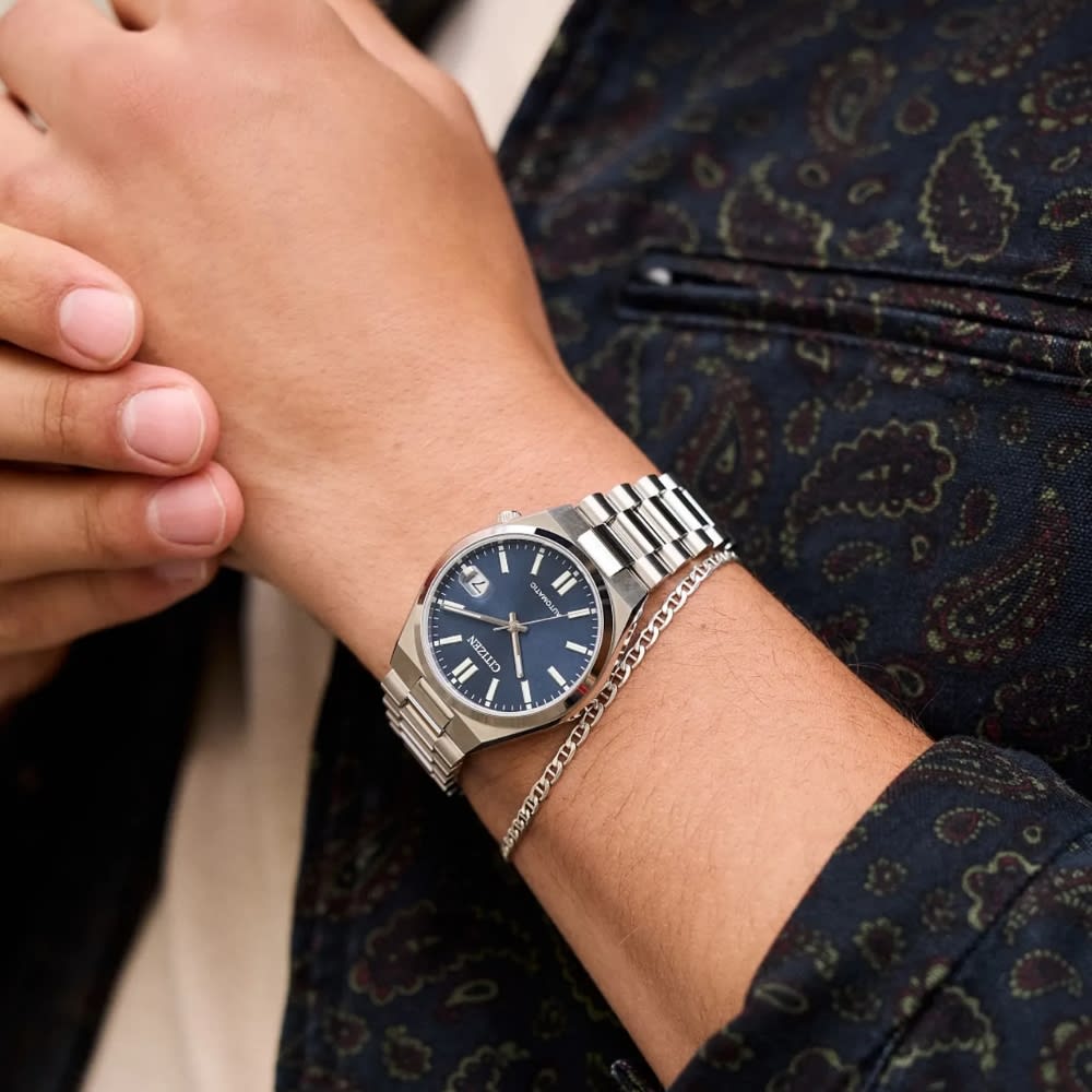 Reloj Citizen Tsuyosa NJ0200-50M Acero Plateado Automático Azul Unisex2