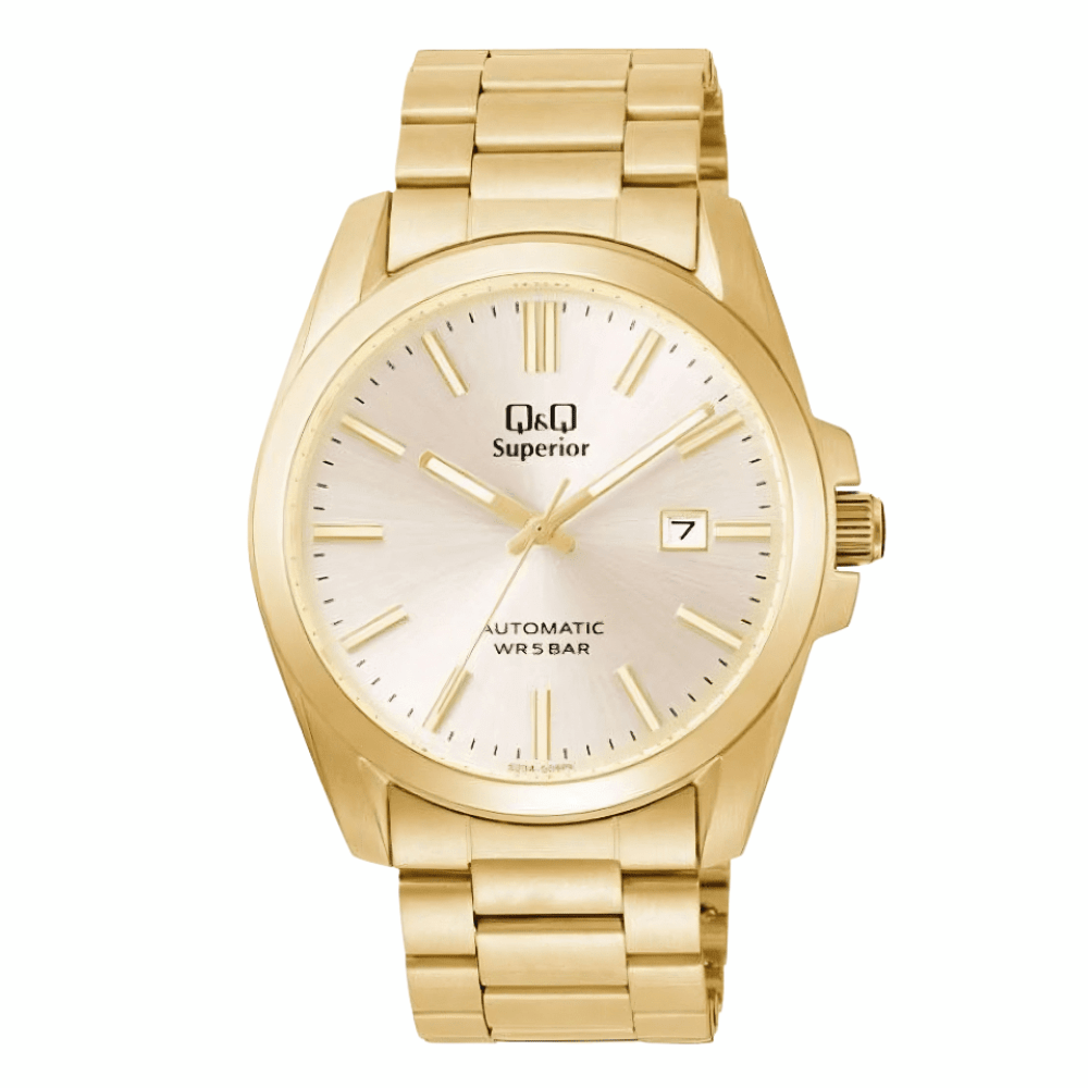 Reloj Q&Q Automático S23A-509PK Acero Dorado Hombre6