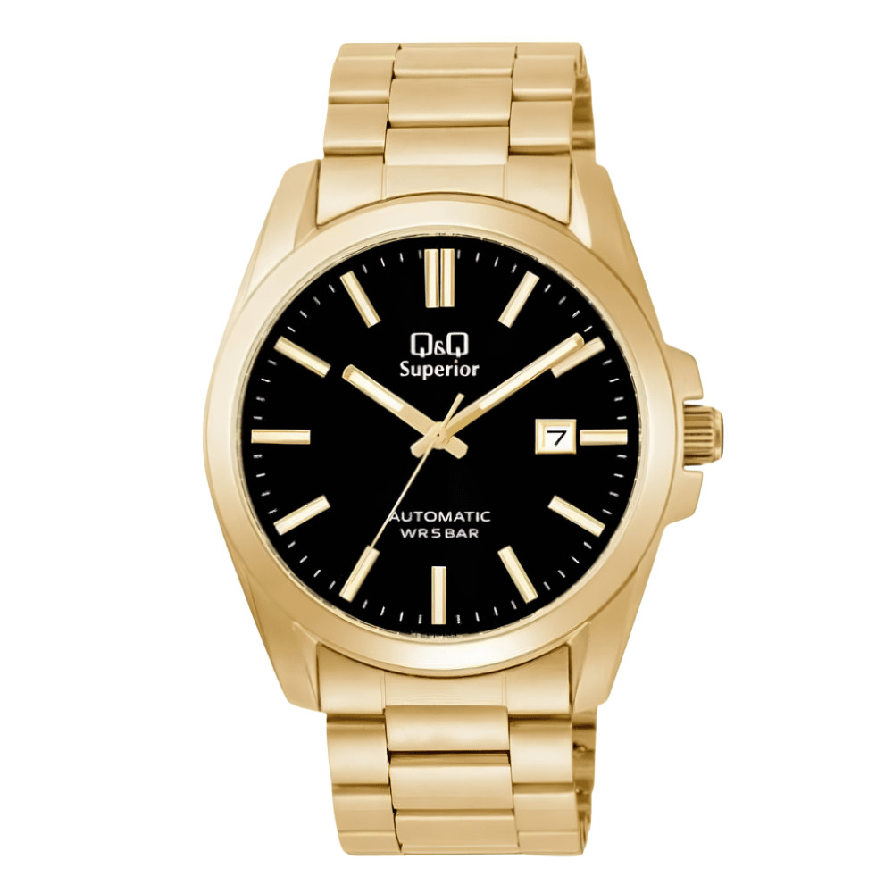 Reloj Q&Q Automático S23A-510PK Acero Dorado Hombre6