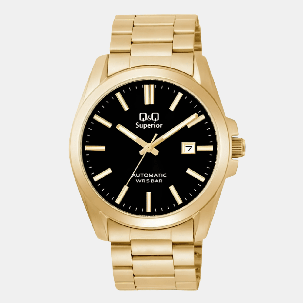 Reloj Q&Q Automático S23A-510PK Acero Dorado Hombre1