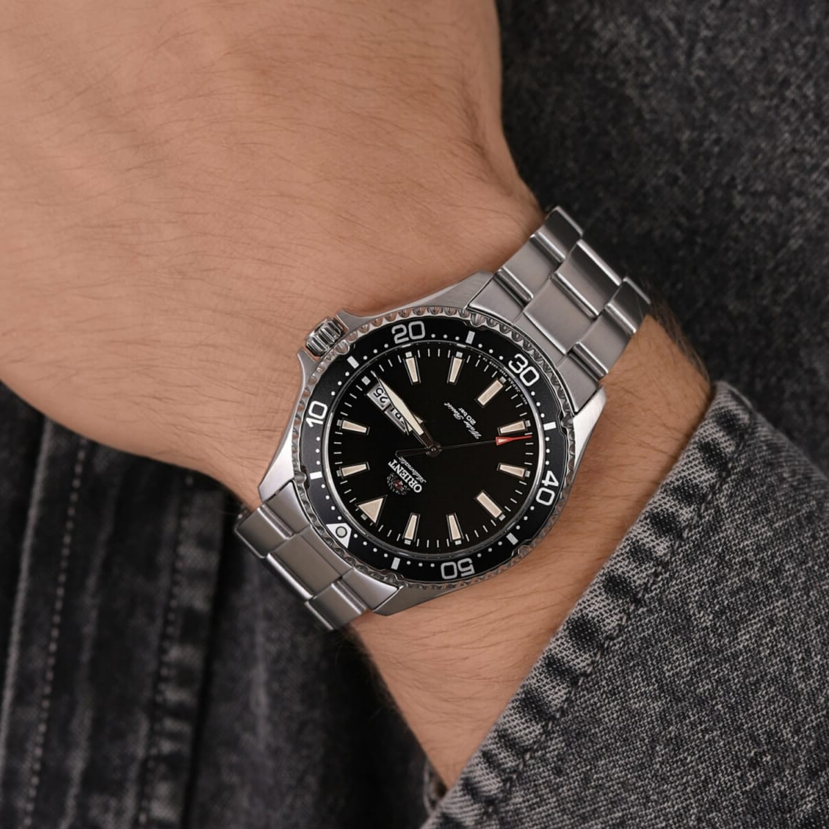 Reloj Orient Kamasu Mako III RA-AA0001B39B Diver Automático Plateado Negro Hombre2