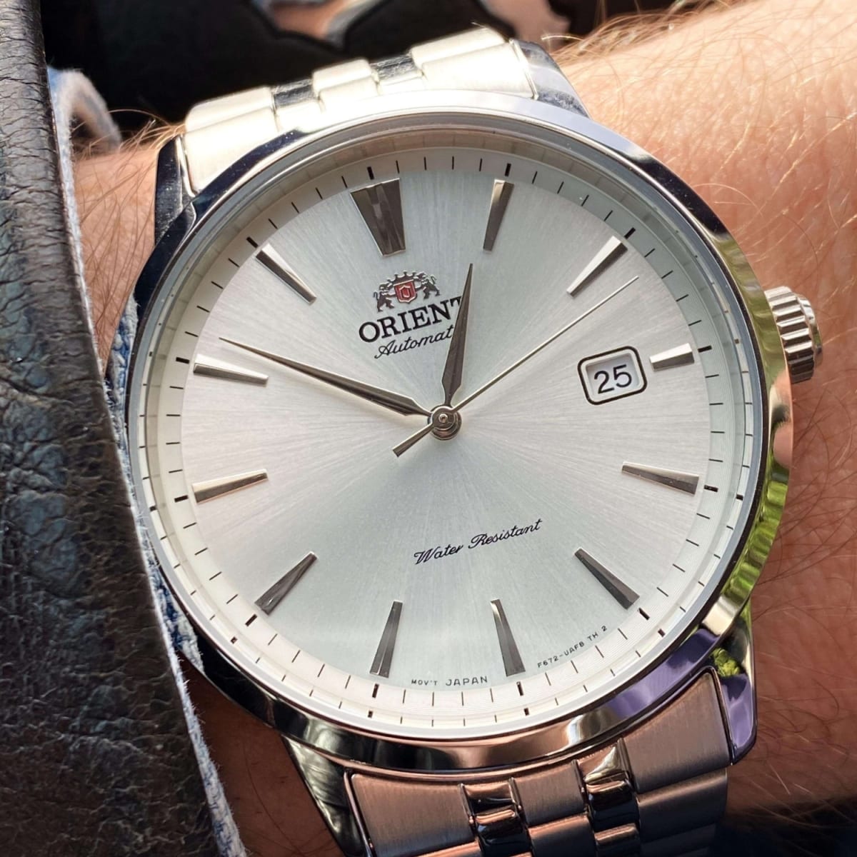 Reloj Orient Symphony III RA-AC0F02S30B Automático Clasico Plateado Hombre2