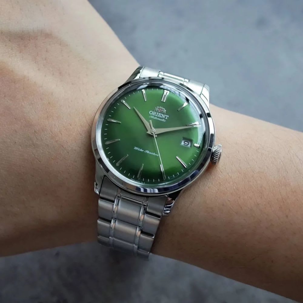 Reloj Orient Bambino RA-AC0M09E30B Automático Clásico Plateado Verde Hombre2