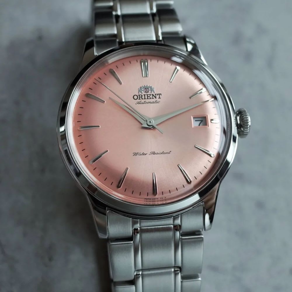 Reloj Orient Bambino RA-AC0M11Y30B Automático Clásico Plateado Rosado Hombre3