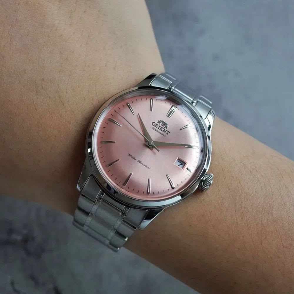 Reloj Orient Bambino RA-AC0M11Y30B Automático Clásico Plateado Rosado Hombre2