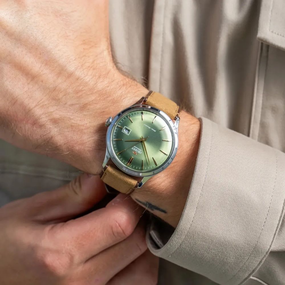 Reloj Orient Bambino RA-AC0P01E30B Version 4 Automático Clásico Plateado Verde Hombre2