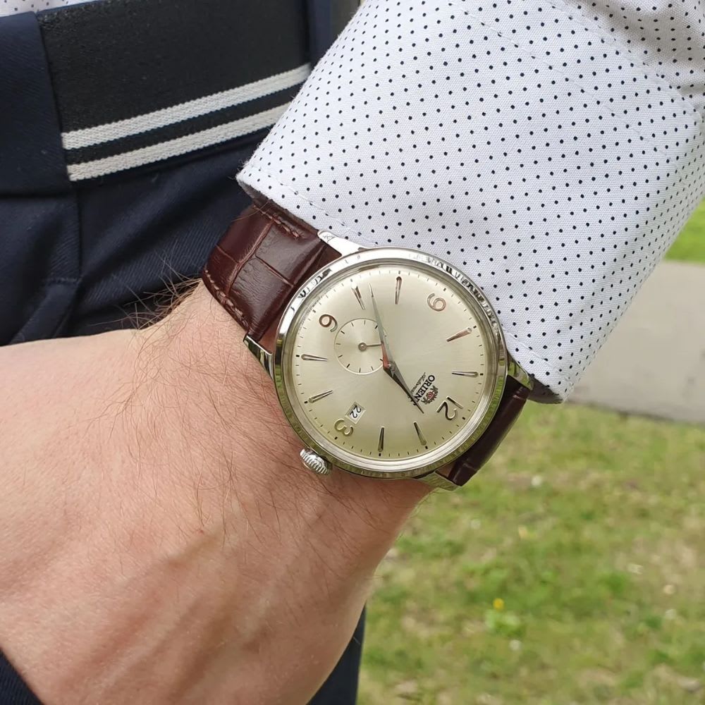 Reloj Orient Bambino RA-AP0003S30B Small Seconds Automático Clásico Plateado Hombre2
