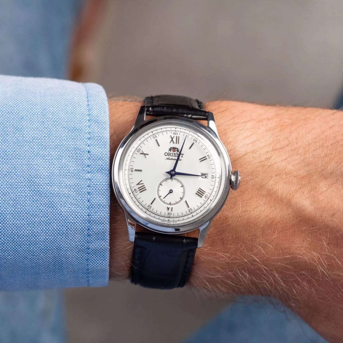 Reloj Orient Bambino RA-AP0104S30B Small Seconds Automático Clásico Plateado Hombre3