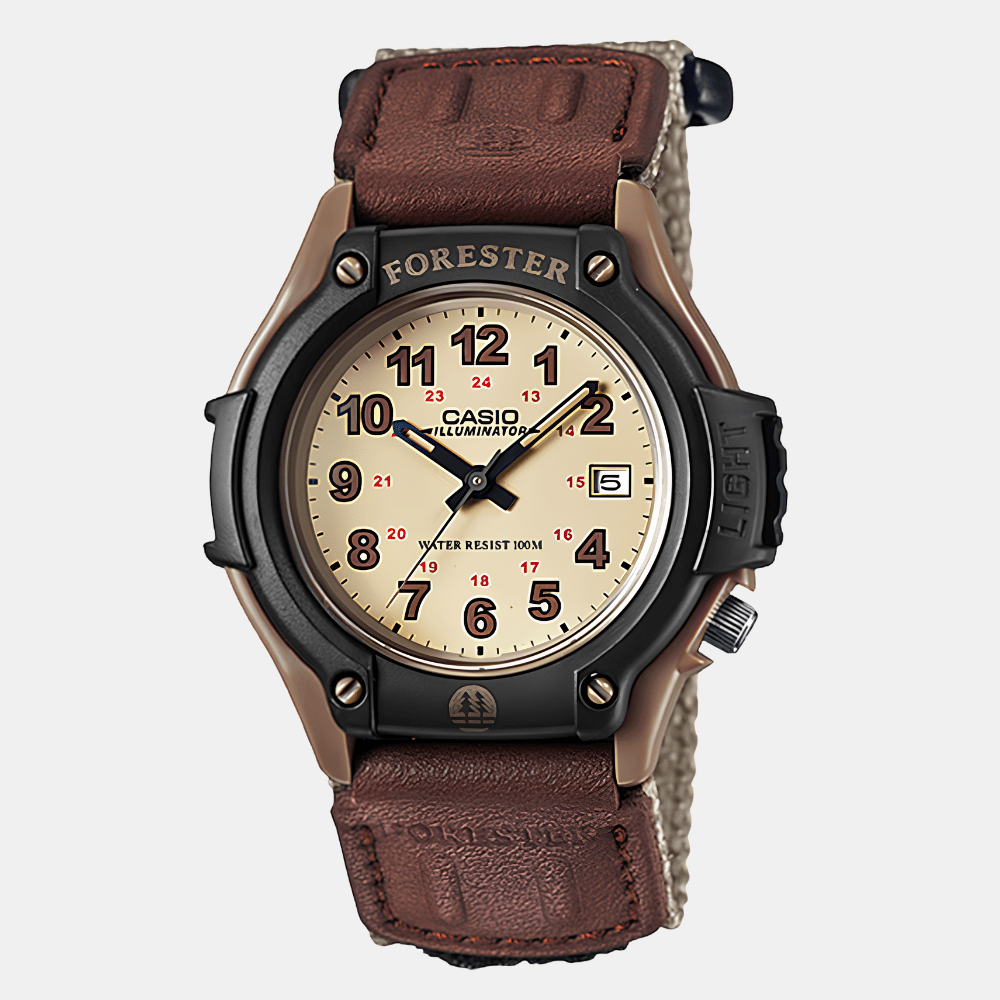 Reloj Casio FT-500WC-5BVCF Forester Velcro Análogo Café Hombre1