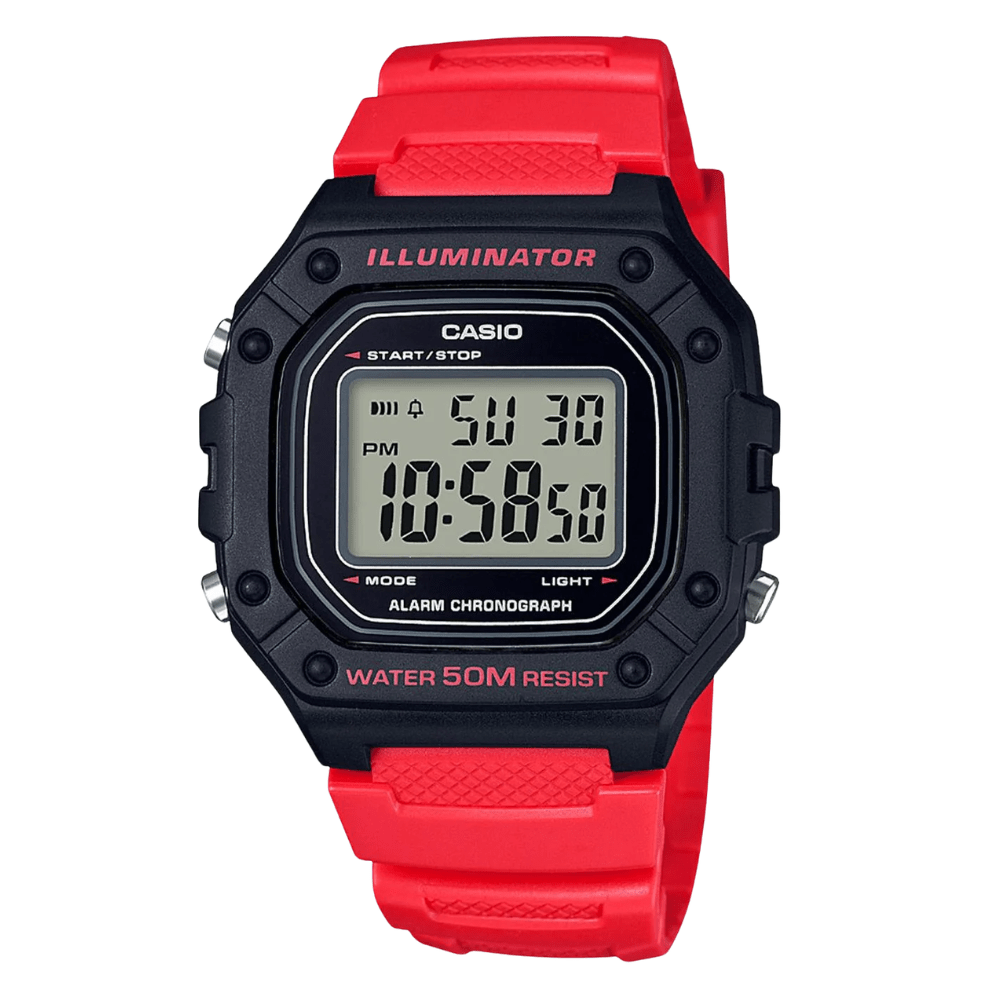 Reloj Casio Deportivo W-218H-4BVDF Resina Digital Rojo Hombre6