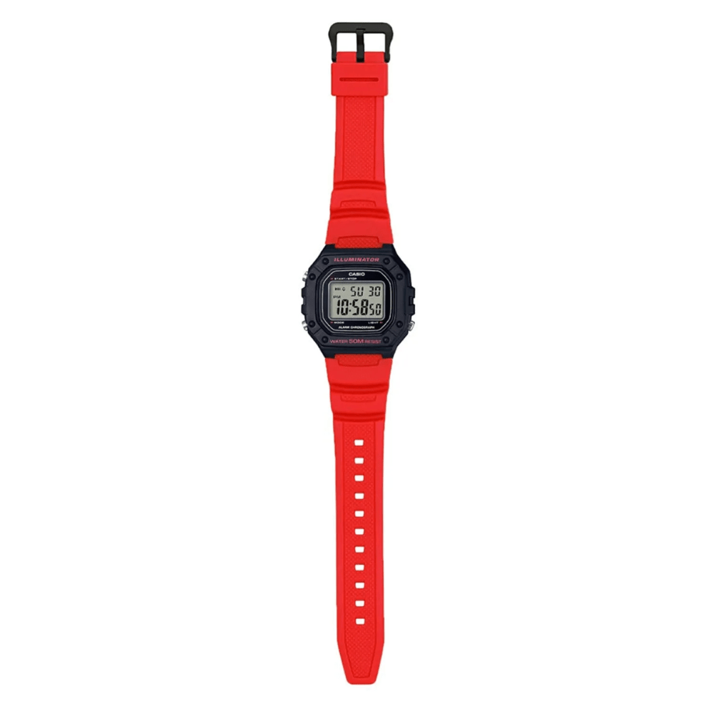 Reloj Casio Deportivo W-218H-4BVDF Resina Digital Rojo Hombre4