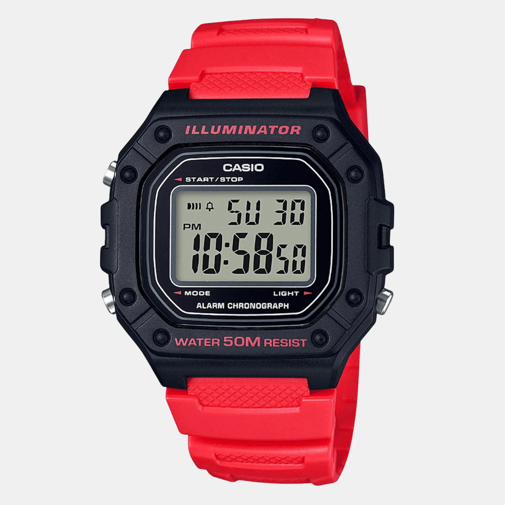 Reloj Casio Deportivo W-218H-4BVDF Resina Digital Rojo Hombre1
