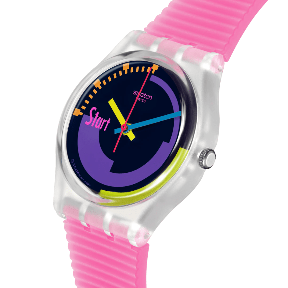RELOJ SWATCH SO28K111 NEON PINK PODIUM UNISEX4