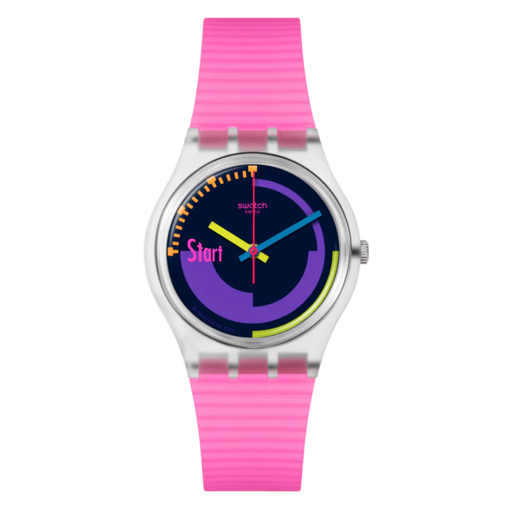 RELOJ SWATCH SO28K111 NEON PINK PODIUM UNISEX1