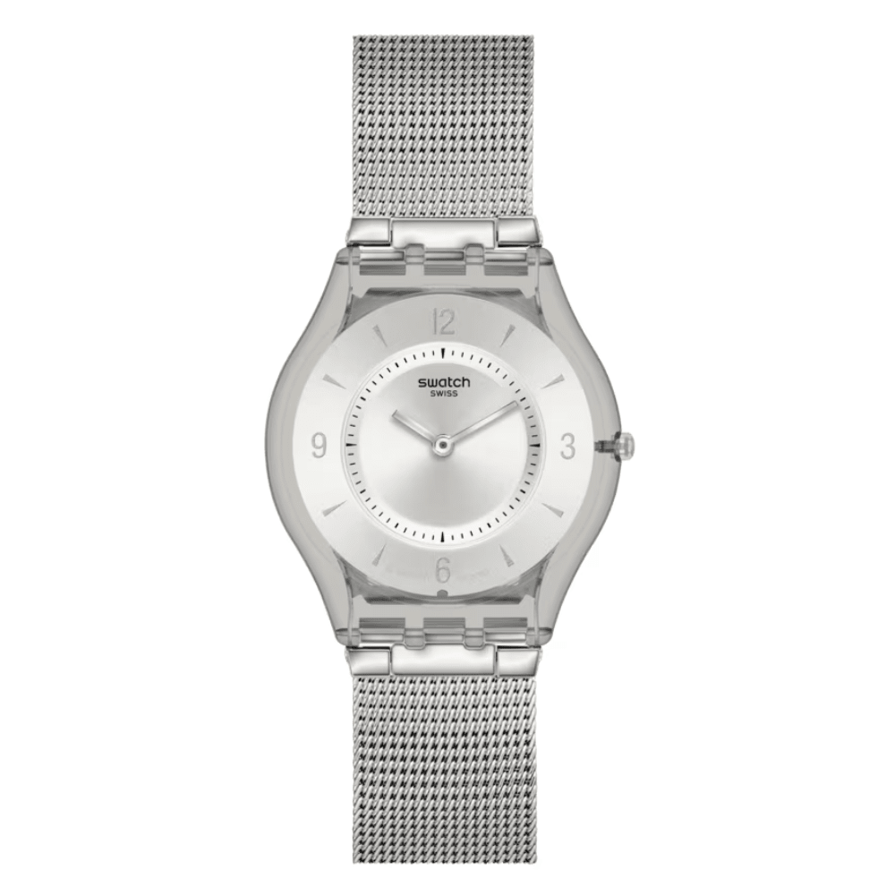 RELOJ SWATCH SS08M100M METAL KNIT PLATEADO1