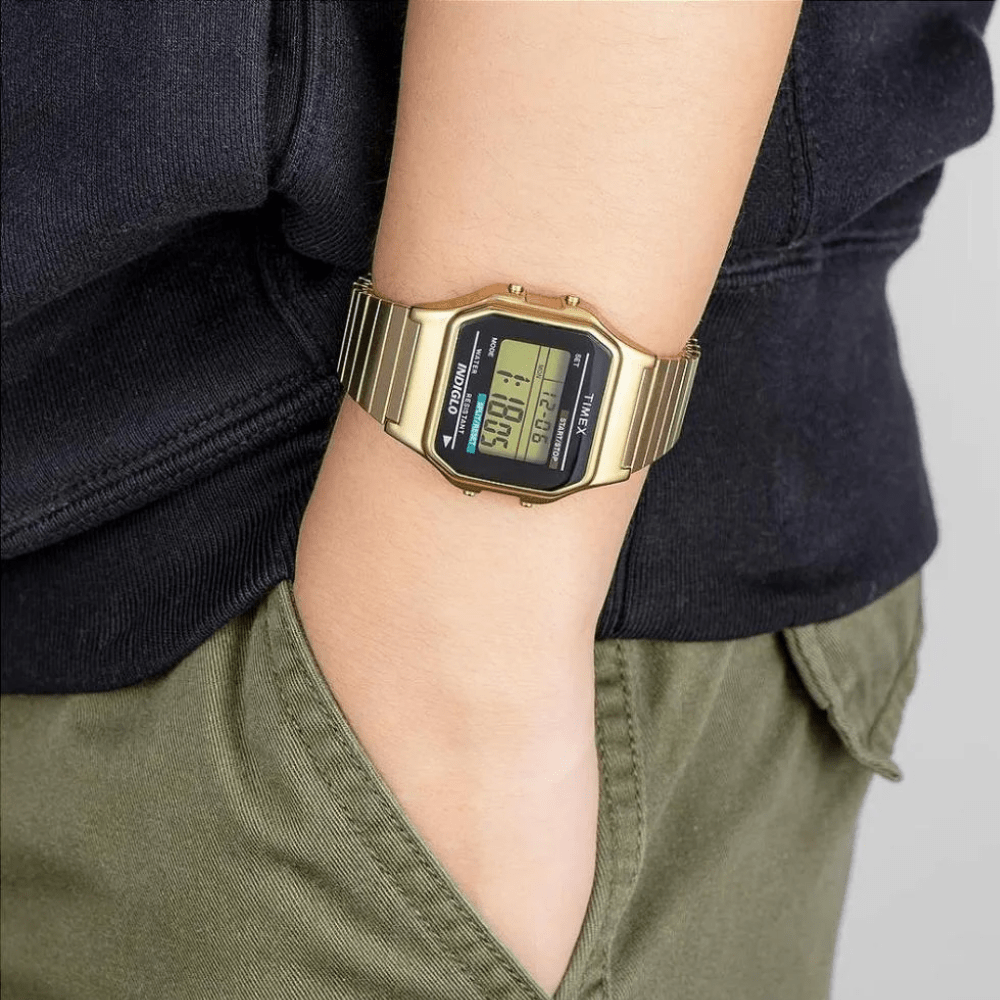 RELOJ TIMEX T786776P INDIGLO DORADO2