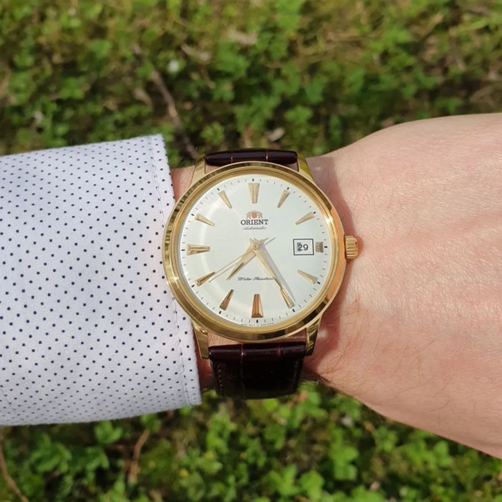 Reloj Orient Bambino TAC00003W0 Automático Clásico Dorado Hombre2