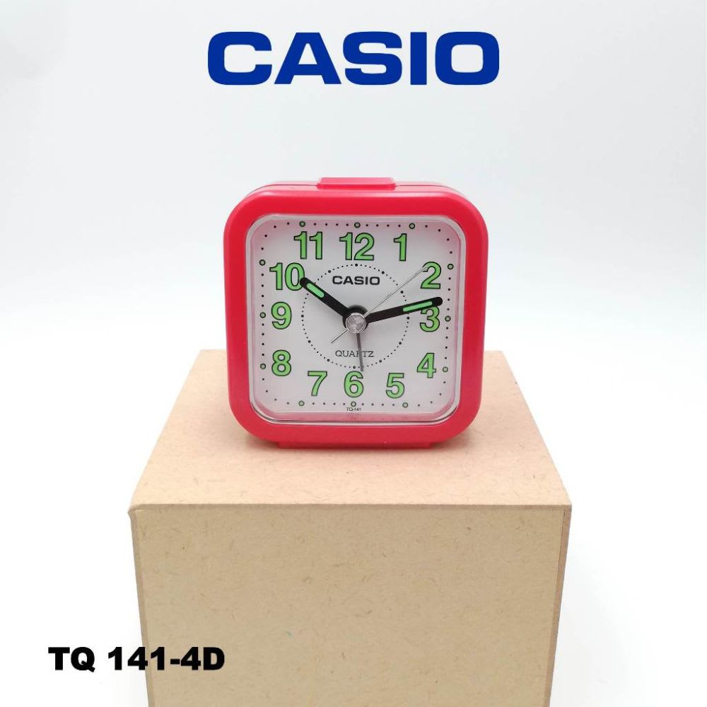 Reloj Despertador Casio TQ-141-4DF Análogo Rojo5