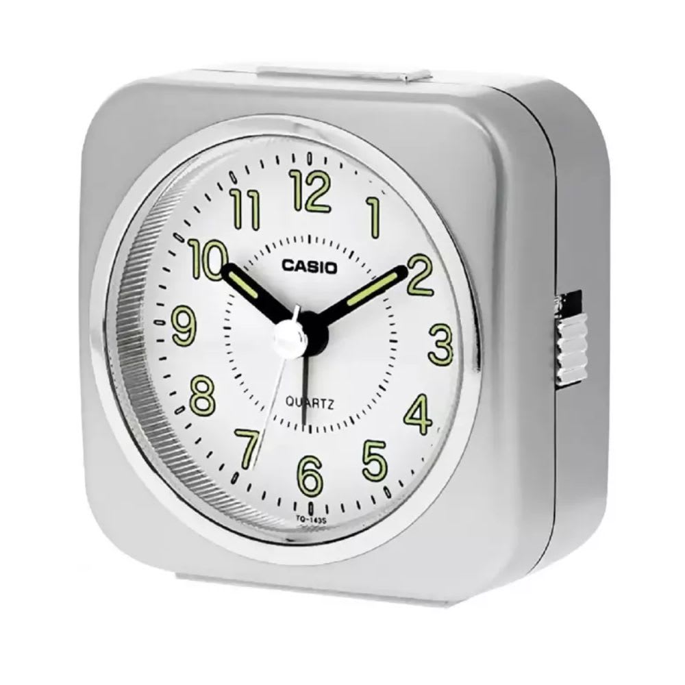 Reloj Despertador Casio TQ-143S-8DF Análogo Plateado3