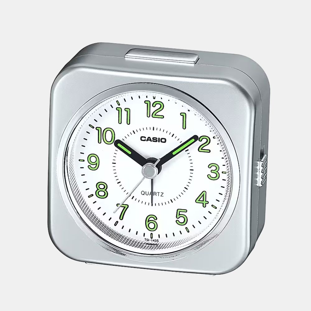 Reloj Despertador Casio TQ-143S-8DF Análogo Plateado1