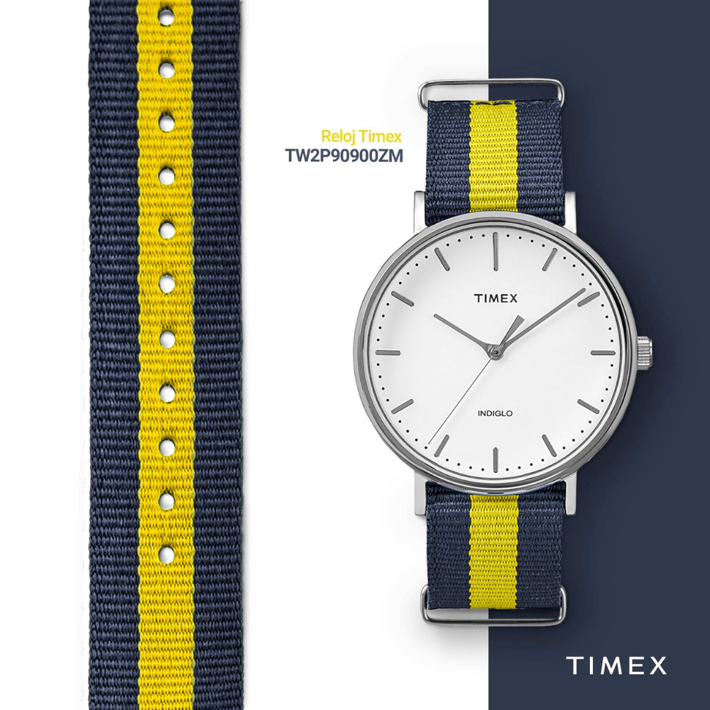 RELOJ TIMEX WEEKENDER TW2P90900ZM INDIGLO PLATEADO UNISEX5