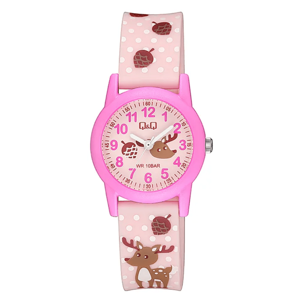RELOJ Q&Q V22A-015VY ROSADO NIÑA1