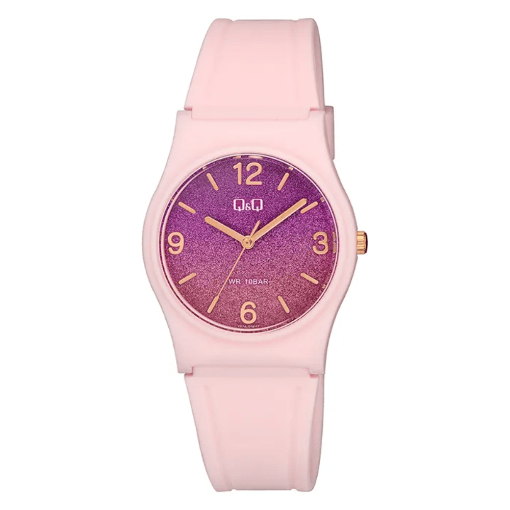 RELOJ Q&Q V27A-016VY ROSADO GLITTER1