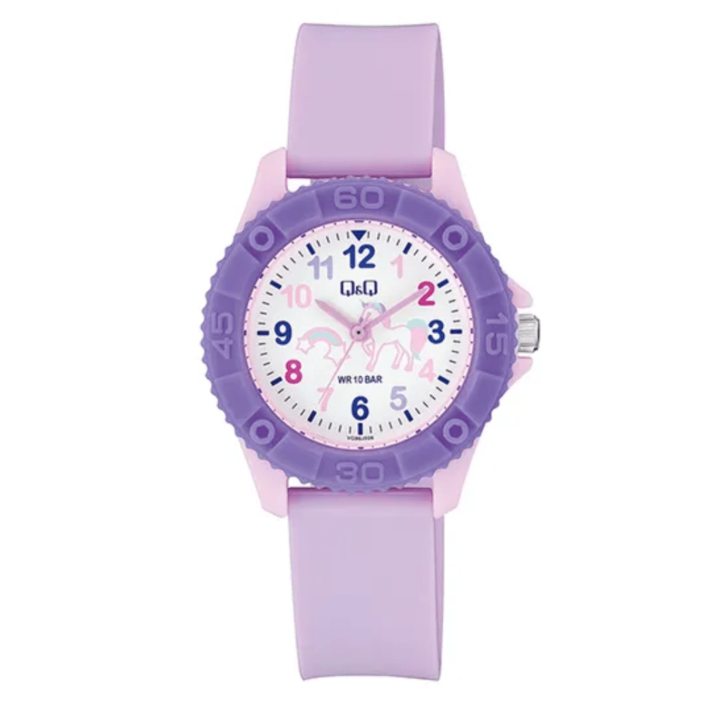 RELOJ Q&Q VQ96J026Y LILA NIÑA1