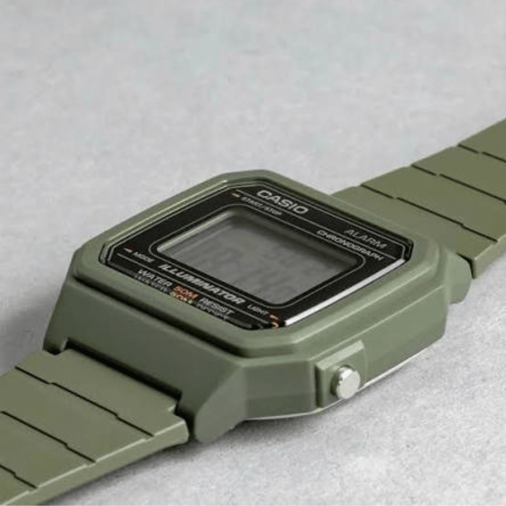 Reloj Casio Vintage W-217H-3AVDF Retro Digital Verde Unisex5