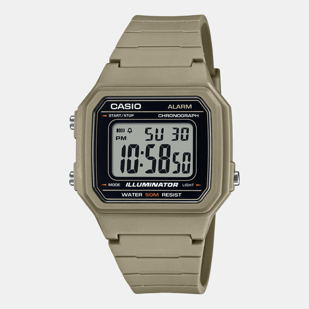 Reloj Casio Vintage W-217H-5AVDF Retro Digital Café Arena  Unisex1