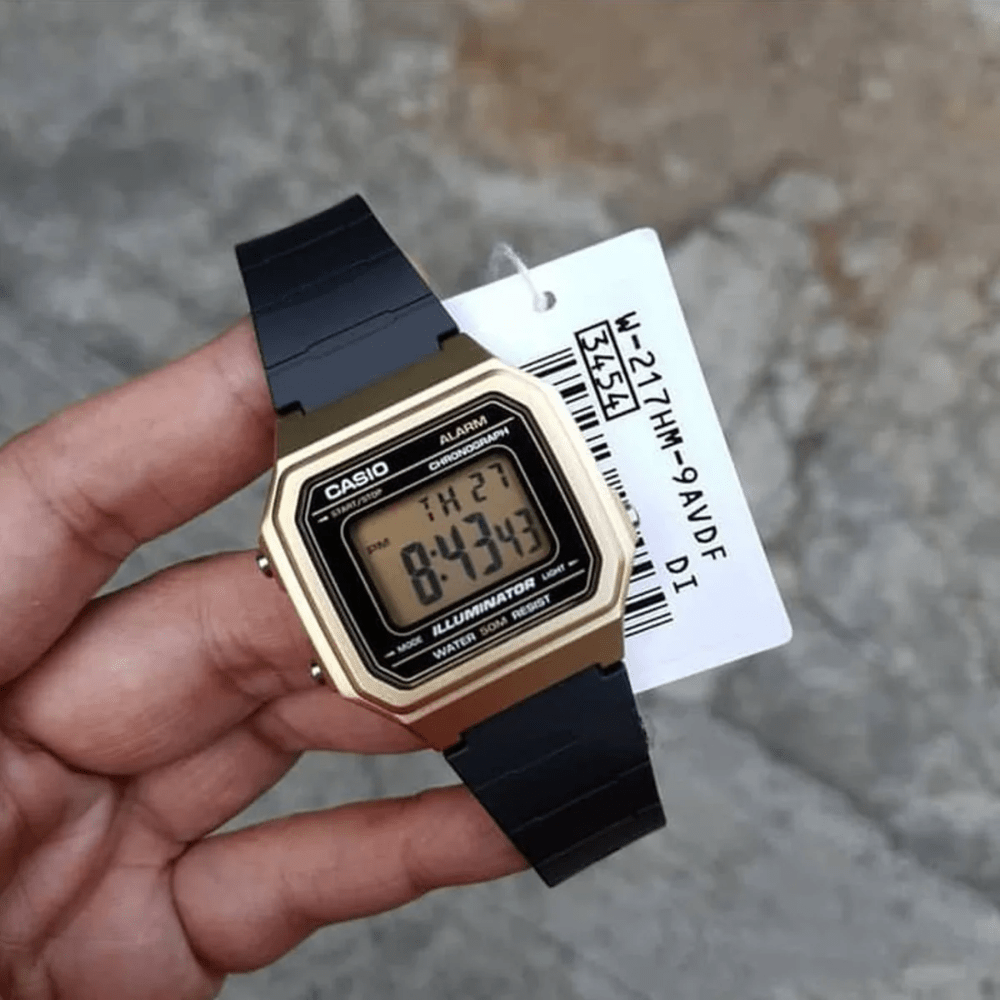 Reloj Casio Vintage W-217HM-9AVDF Retro Digital Dorado Unisex3
