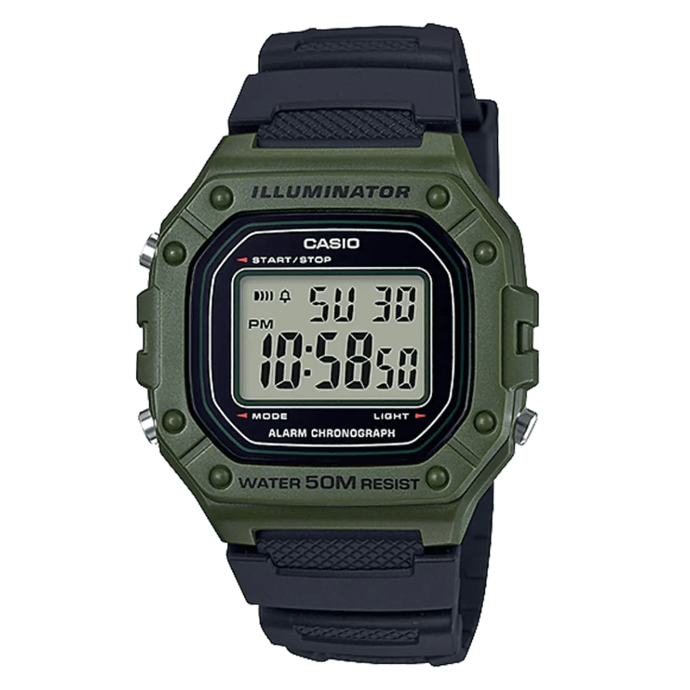 RELOJ CASIO W-218H-3AVDF ILLUMINATOR DIGITAL VERDE1