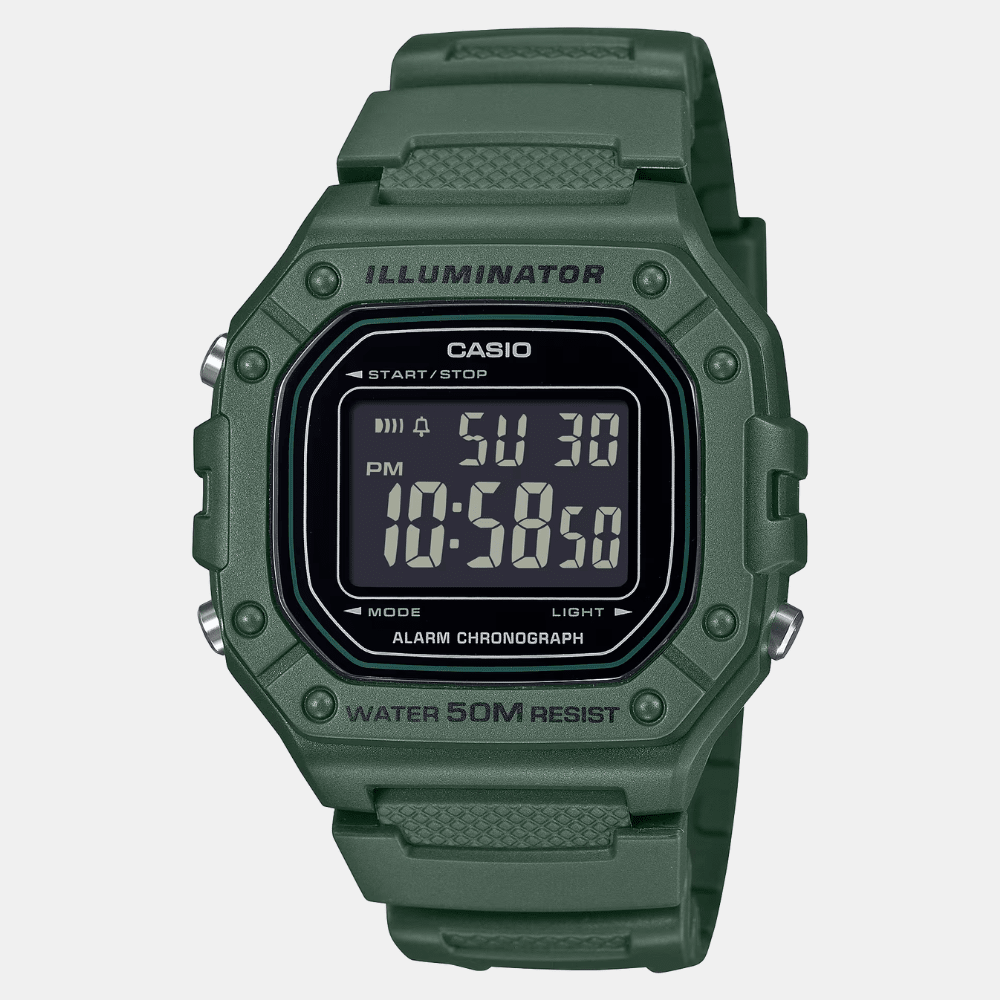 Reloj Casio Deportivo W-218H-3BVDF Resina Digital Verde/Dial Negro Hombre1