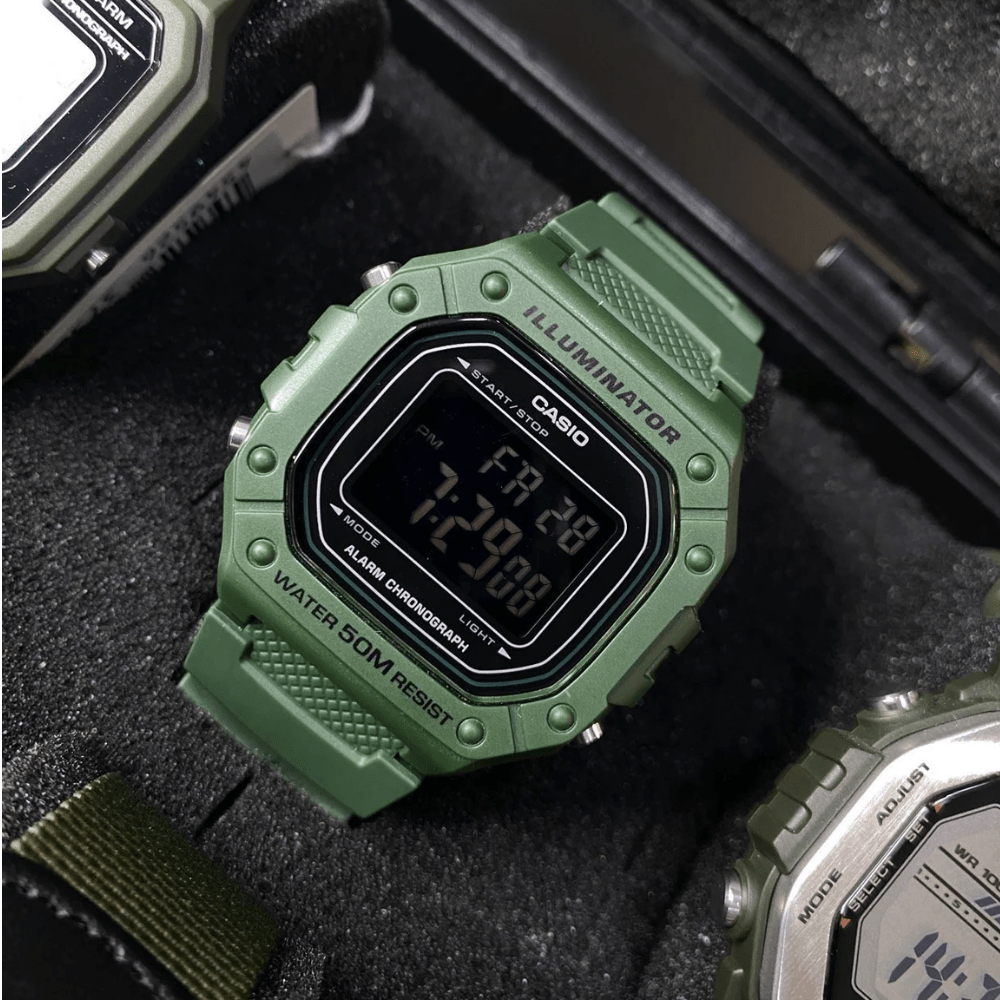 Reloj Casio Deportivo W-218H-3BVDF Resina Digital Verde/Dial Negro Hombre5