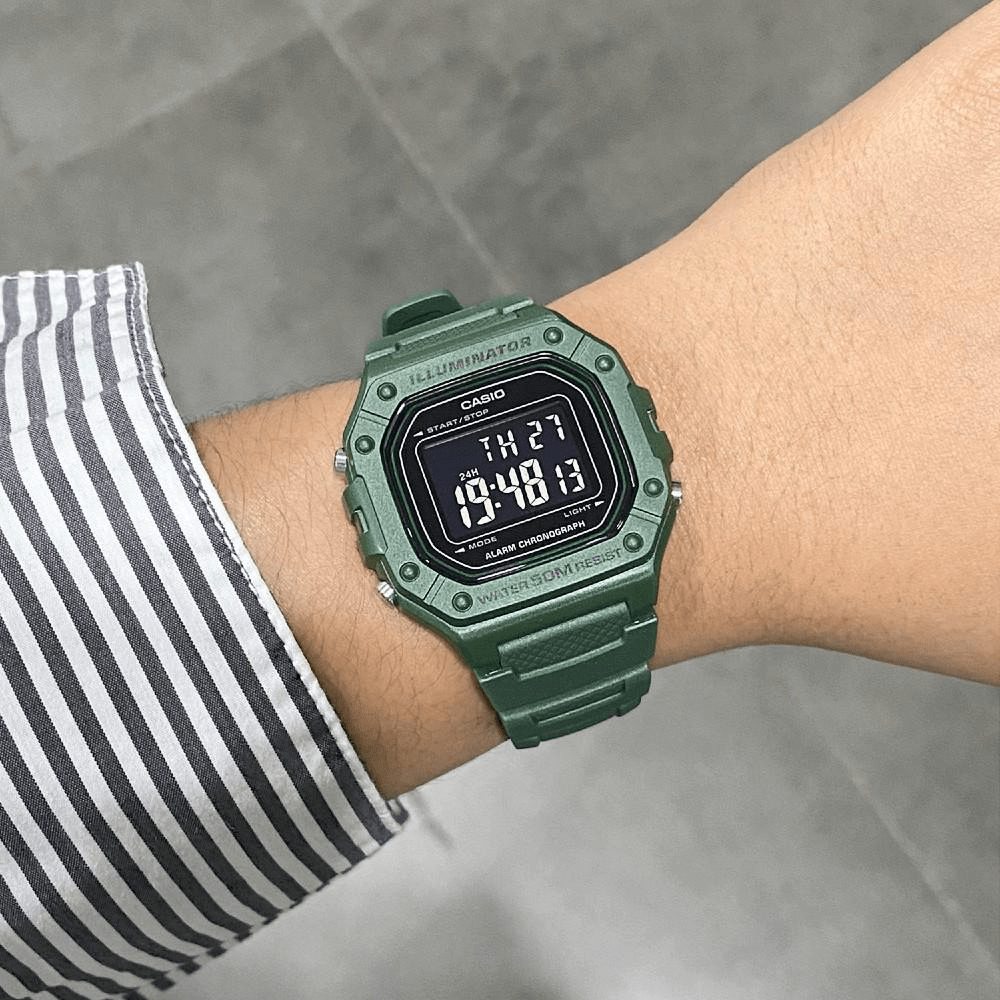 Reloj Casio Deportivo W-218H-3BVDF Resina Digital Verde/Dial Negro Hombre2