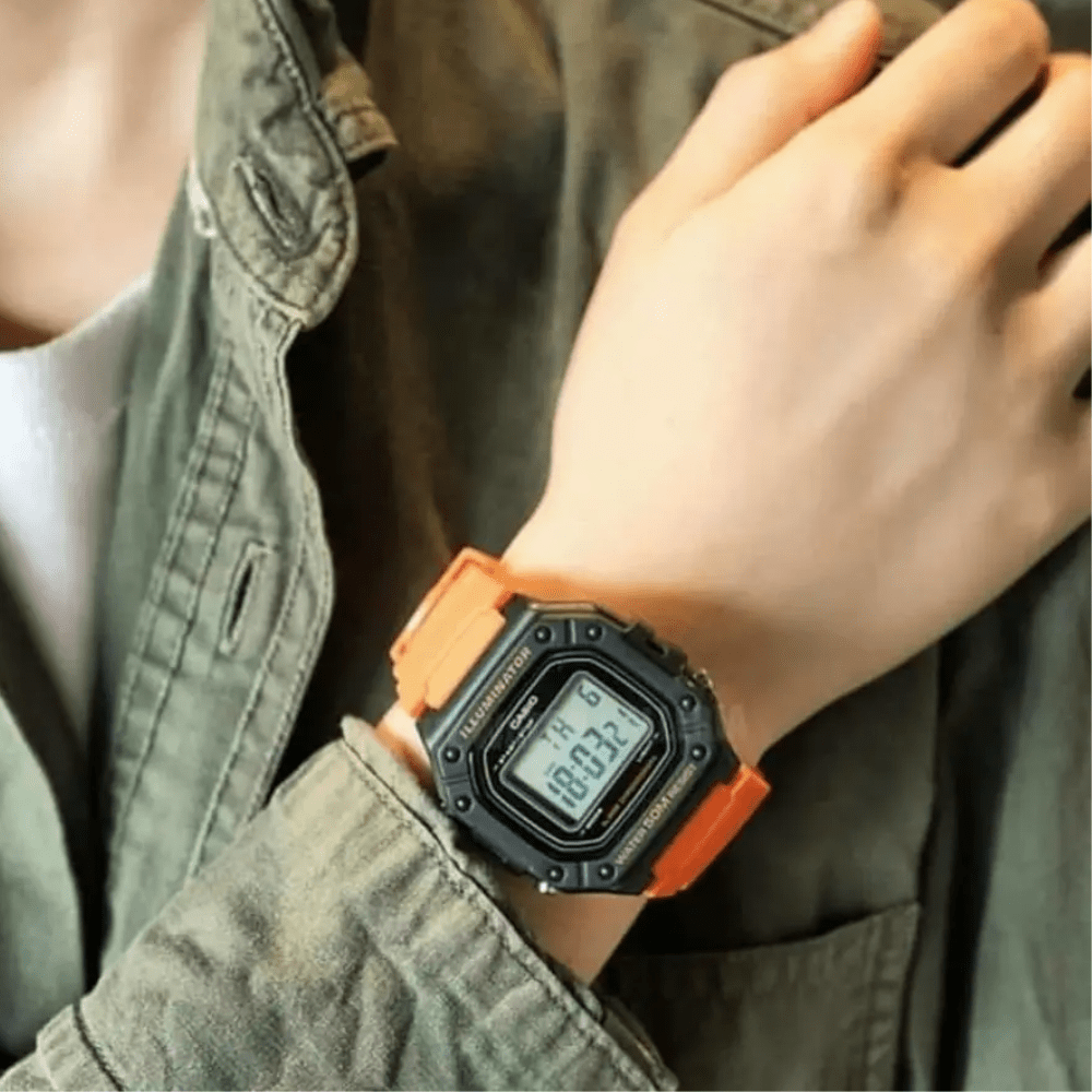 RELOJ CASIO W-218H-4B2VDF ILLUMINATOR DIGITAL NARANJA2