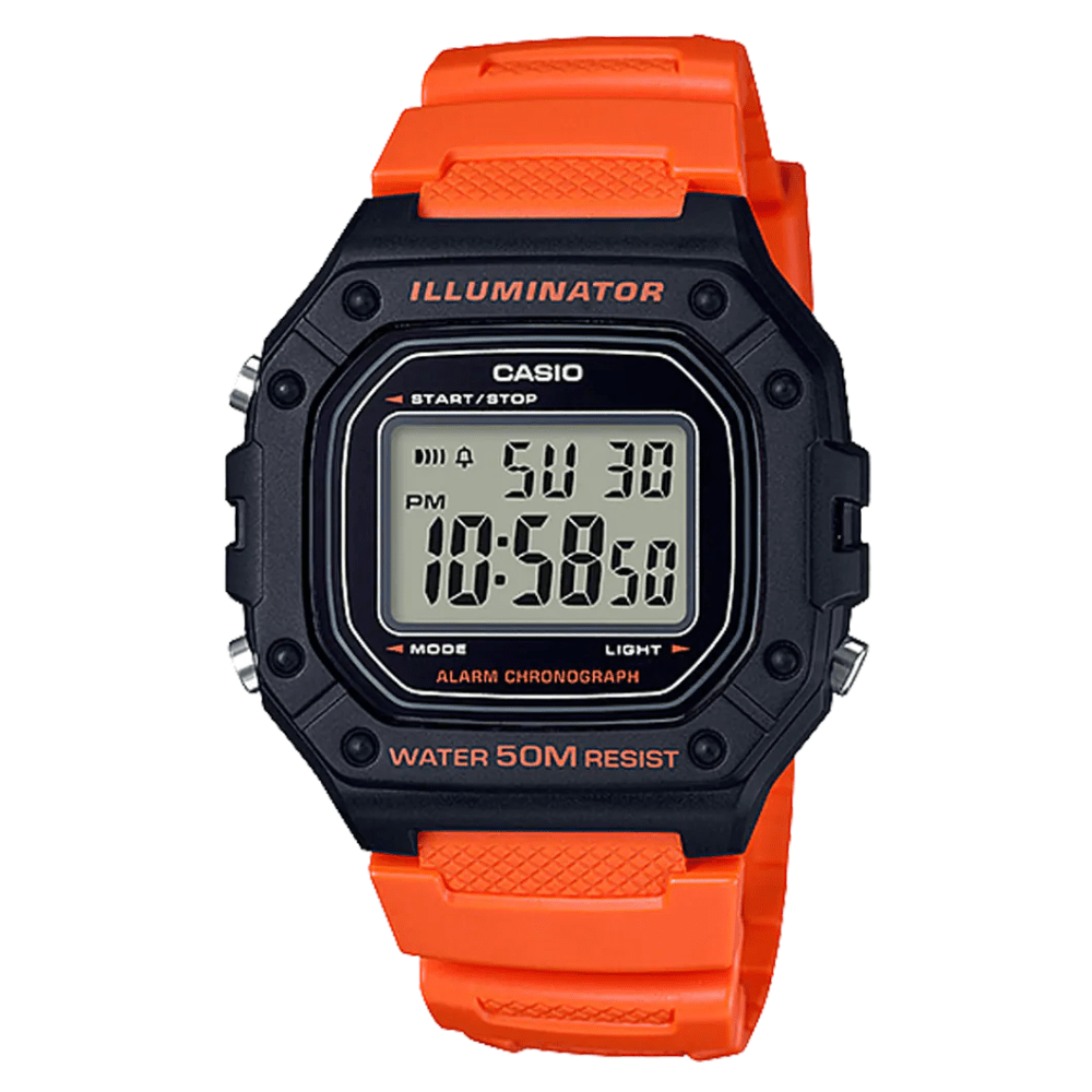 RELOJ CASIO W-218H-4B2VDF ILLUMINATOR DIGITAL NARANJA1