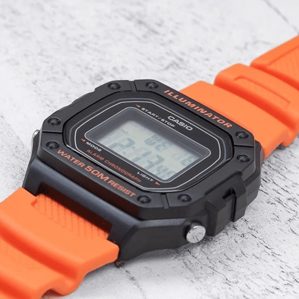 Reloj Casio Deportivo  W-218H-4B2VDF Resina Digital Naranjo/Negro Hombre4