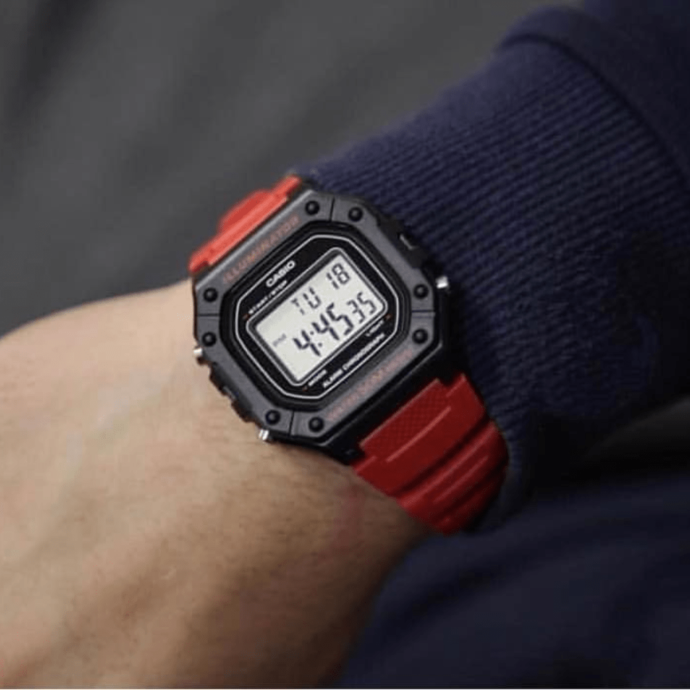 Reloj Casio Deportivo W-218H-4BVDF Resina Digital Rojo Hombre2