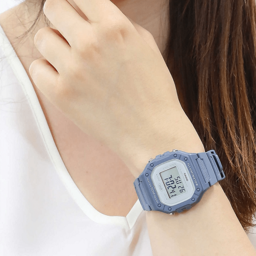 Reloj Casio Deportivo W-218HC-2AVDF Resina Digital Celeste Unisex2