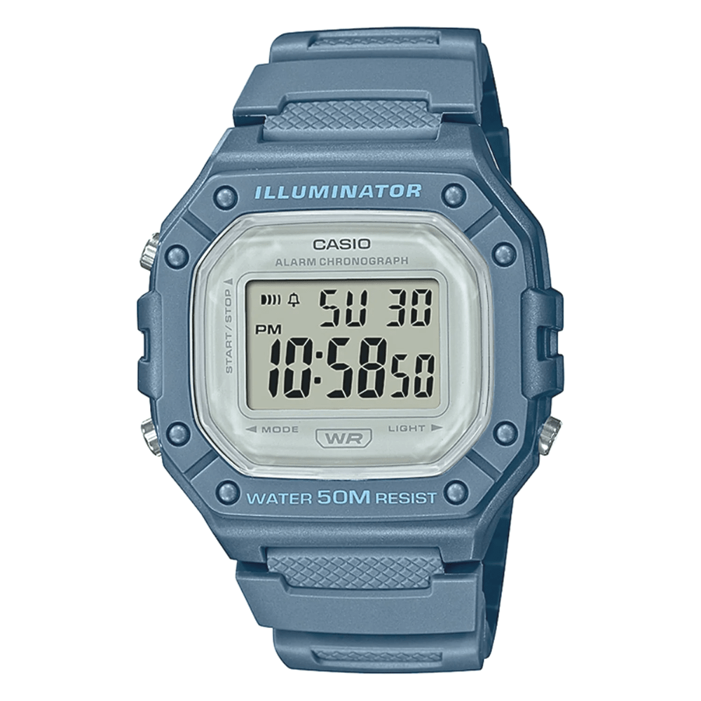 RELOJ CASIO W-218HC-2AVDF ILLUMINATOR DIGITAL CELESTE1
