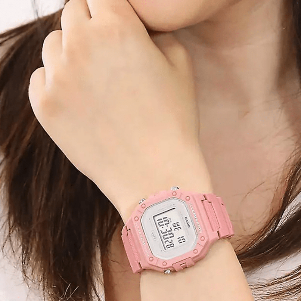 RELOJ CASIO W-218HC-4AVDF ILLUMINATOR DIGITAL ROSADO2