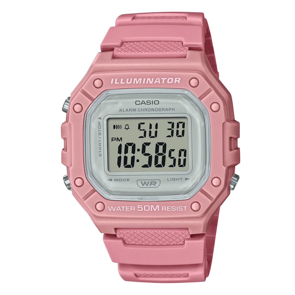 RELOJ CASIO W-218HC-4AVDF ILLUMINATOR DIGITAL ROSADO1