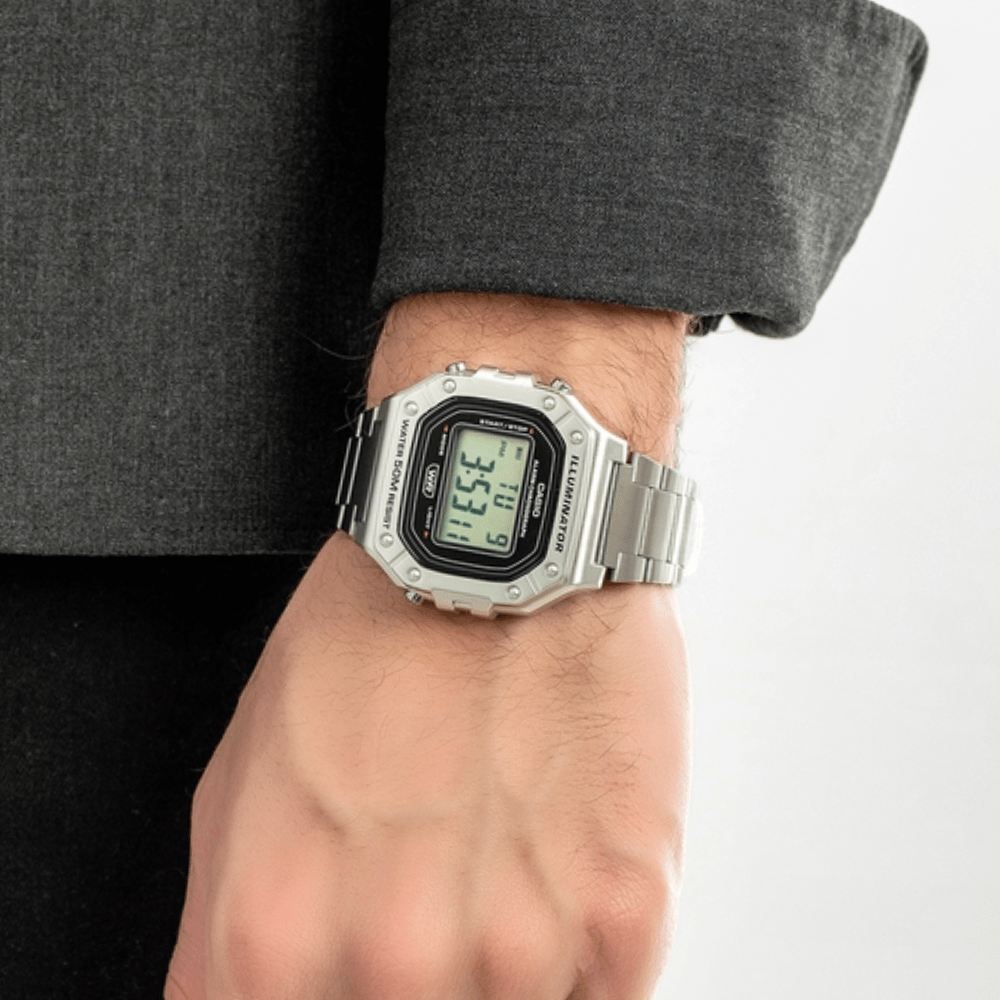 RELOJ CASIO W-218HD-1AVDF ILLUMINATOR DIGITAL PLATEADO2