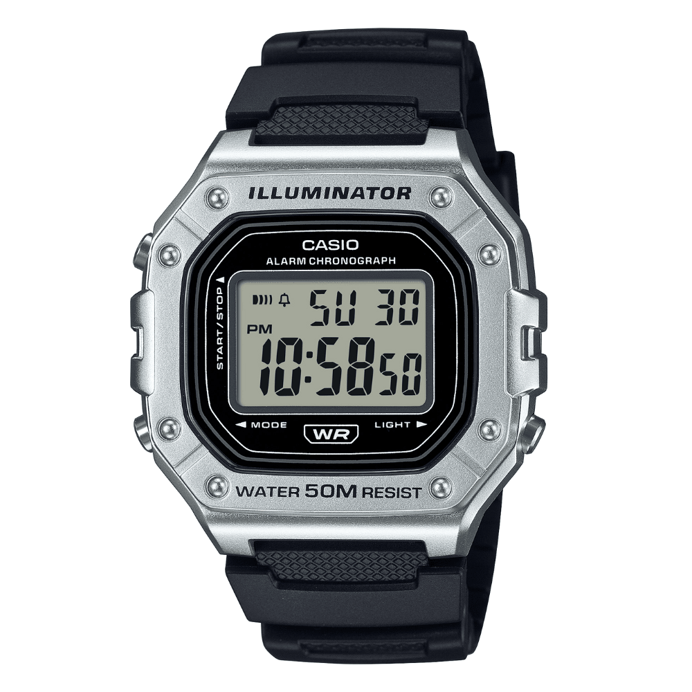 RELOJ CASIO W-218HM-7AVDF ILLUMINATOR DIGITAL PLATEADO1