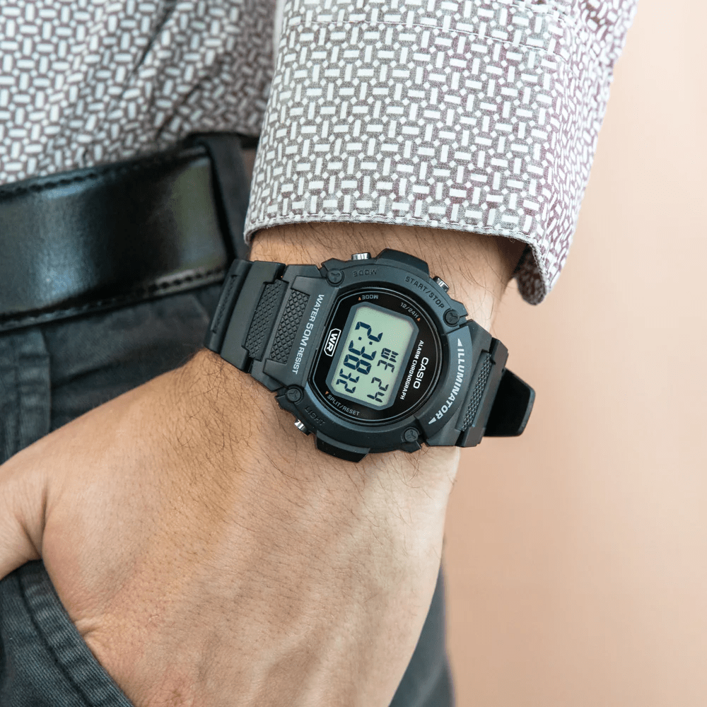 Reloj Casio Deportivo W-219H-1AVDF Digital Negro Hombre2