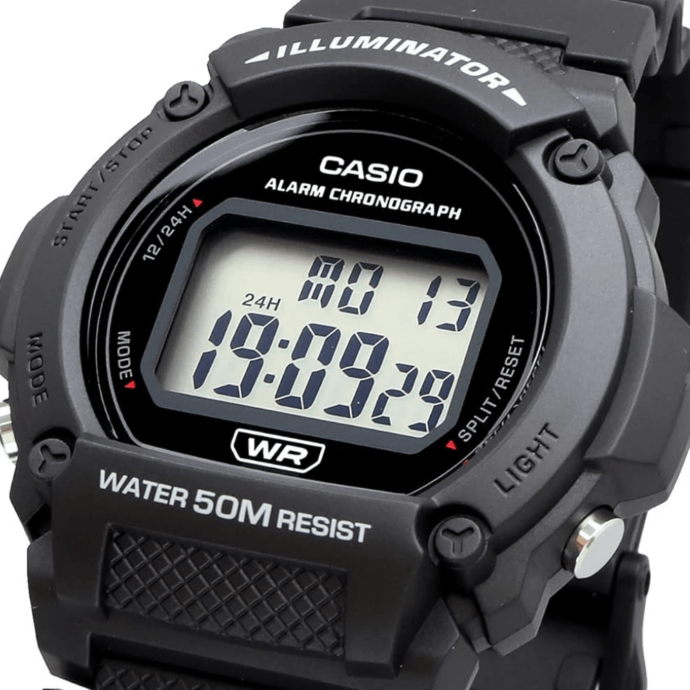 Reloj Casio Deportivo W-219H-1AVDF Digital Negro Hombre3
