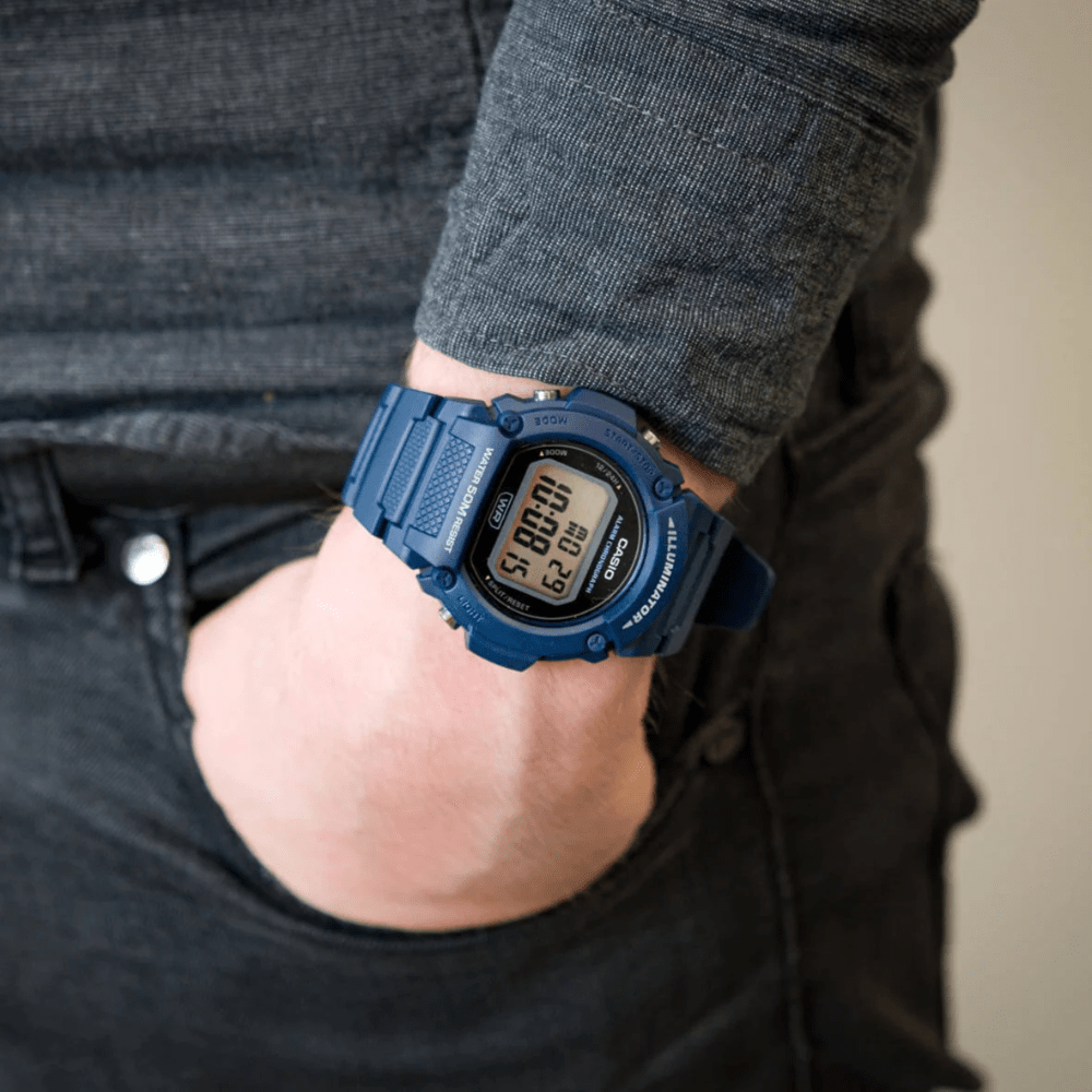 Reloj Casio Deportivo W-219H-2AVDF Digital Azul Hombre2